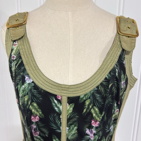 NWT Corset Story Tapestry Inspired Floral Green Zip Up Corset Top size 34” - Picture 11 of 11